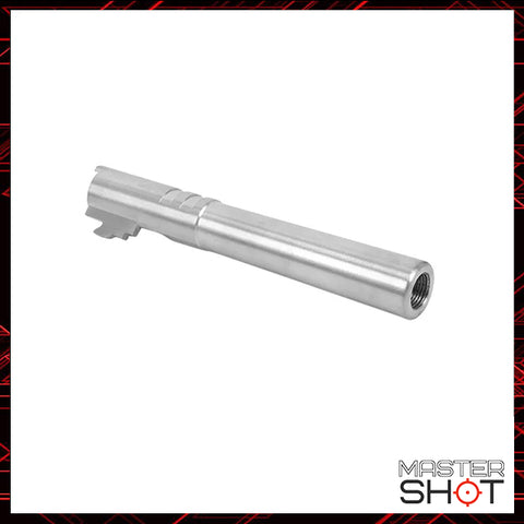 Airsoft Masterpiece 5.1 Threaded Aluminum Outer Barrel (Chrome) for Hi Capa 5.1