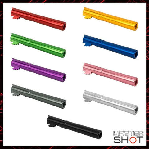 Airsoft Masterpiece 5.1 Threaded Aluminum Outer Barrel (Chrome) for Hi Capa 5.1